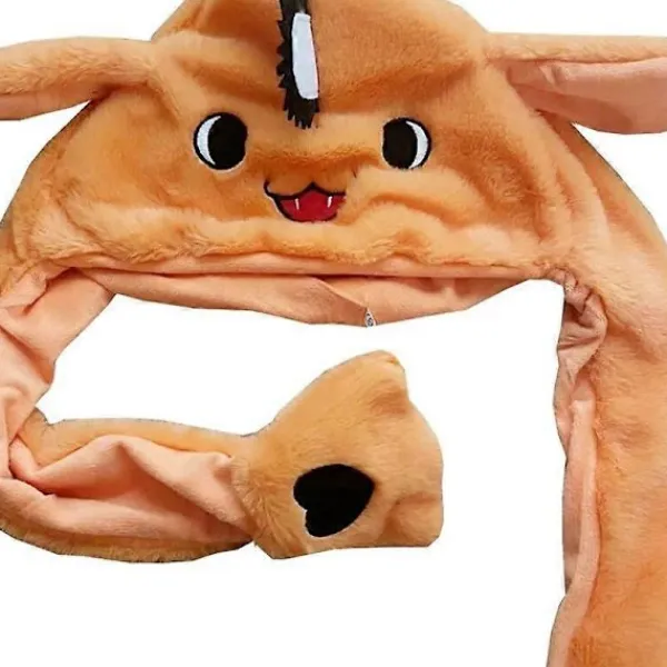 FMYSJ Anime Chainsaw Man Pochita Plysch Rörliga Öron Cosplay Hatt Halloween Jul Karneval Party Klädsel Pochita Öron Hatt Rörlig (FMY) One Size> Huvudbonader
