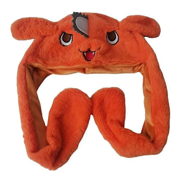 FMYSJ Anime Chainsaw Man Pochita Plysch Rörliga Öron Cosplay Hatt Halloween Jul Karneval Party Klädsel Pochita Öron Hatt Rörlig (FMY) One Size> Huvudbonader