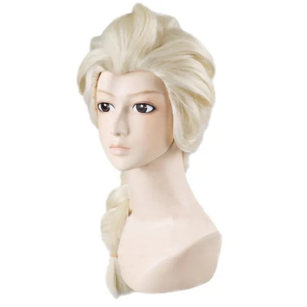 Anime Cosplay Peruk - Gyllene Elsa> Peruker