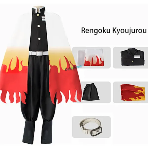 AIZHENCHEN Anime Demon Slayer: Kimetsu No Yaiba Zenitsu Giyu Tanjirou Kamado Nezuko Cosplay Kimono Uniform Cosplay Kostym för Barn och Vuxna Kochou Shinob Adult XXL | Fyndiq> Dräkter