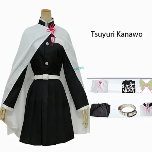 AIZHENCHEN Anime Demon Slayer: Kimetsu No Yaiba Zenitsu Giyu Tanjirou Kamado Nezuko Cosplay Kimono Uniform Cosplay Kostym för Barn och Vuxna Kochou Shinob Adult XXL | Fyndiq> Dräkter