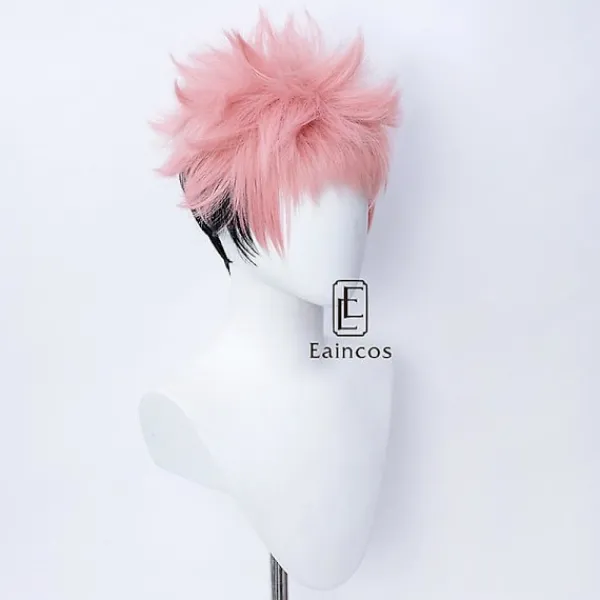 Anime Jujutsu Kaisen Cosplay Yuji Itadori Peruk Rosa Blandat Svart Kort Peruk Värmebeständigt Syntetiskt Hår (YJD) Yuji Itadori Peruk One Size | Fyndiq> Peruker