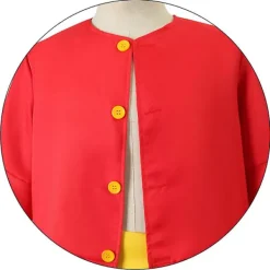 Anime One Piece Cos Suit Monkey D. Luffy Cosplay Kostym Stråhatt Skor Rekvisita Två år senare generationens Kläder Halloween Ny><noscript><img width=