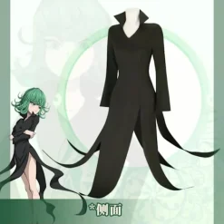 Anime One Punch Man Terrible Tornado Cosplay Kostym Senritsu No Tatsumaki Peruk Sexig Svart Klänning Halloween Uniform för Barn Vuxen Kids Storlek 150 | Fyndiq><noscript><img width=