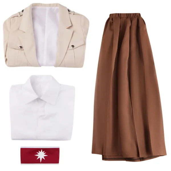 Anime Pieck Finger Cosplay Kostym Rockbyxor Slutgiltig Trench Kjol Skjorta Karneval Party Förklädnad Outfit Scenkläder Halloween Present XXL XXL Full Set | Fyndiq> Dräkter