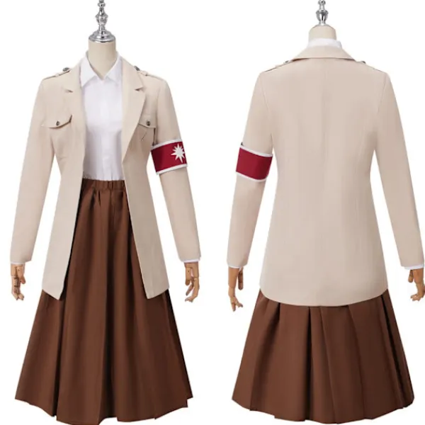 Anime Pieck Finger Cosplay Kostym Rockbyxor Slutgiltig Trench Kjol Skjorta Karneval Party Förklädnad Outfit Scenkläder Halloween Present XXL XXL Full Set | Fyndiq> Dräkter