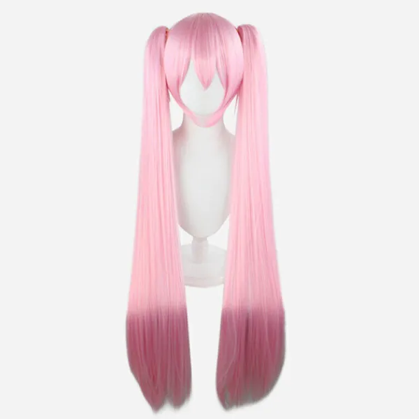 Anime Rosa Hatsune Miku Maid Cosplay Kostym Outfit Peruk Dam Fancy Dress Endast Peruk One Size> Peruker