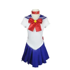 Anime Sailor Moon Cosplay Kostym Tsukino Usagi Uniform Klänning Outfits Cosplay Gul Peruk Halloween Karneval Party Kvinnor Barn S S> Peruker