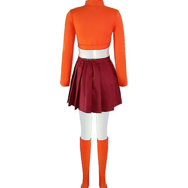 Anime Velma Cosplay Costume Movie Character Orange Uniform Halloween Costume For Women Girls Cosplay Costume Wig -a Z 3XL | Fyndiq> Dräkter
