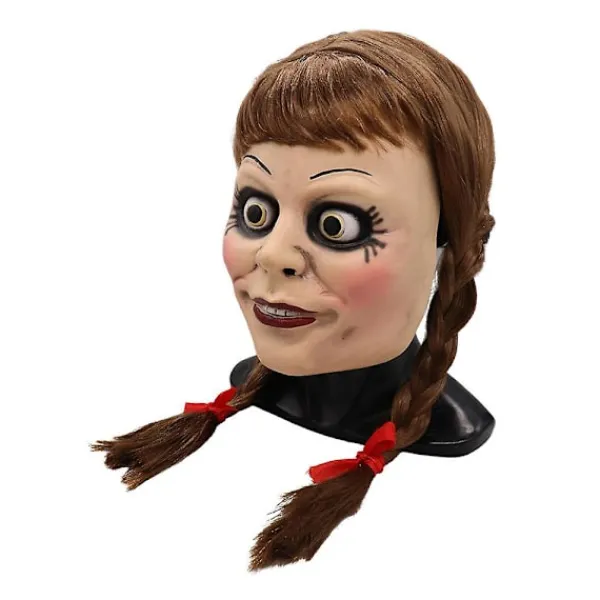 Annabelle Full Mask Långt Hår Horror Cosplay Maskeraddräkt Kostymrekvisita> Masker