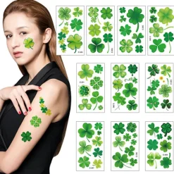 INF Ansiktsklistermärken med fyrklöver - 10-pack><noscript><img width=