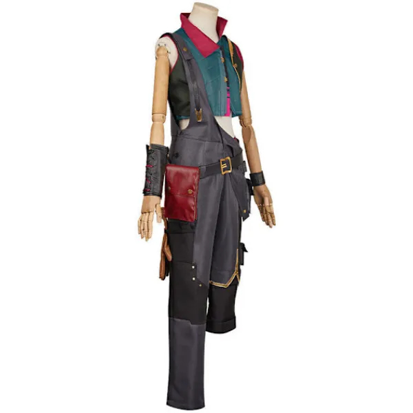 Arcane: League of Legends Ung Jinx Powder Cosplay Kostym+Halsband Rollspel Endast Kostym Women L> Dräkter
