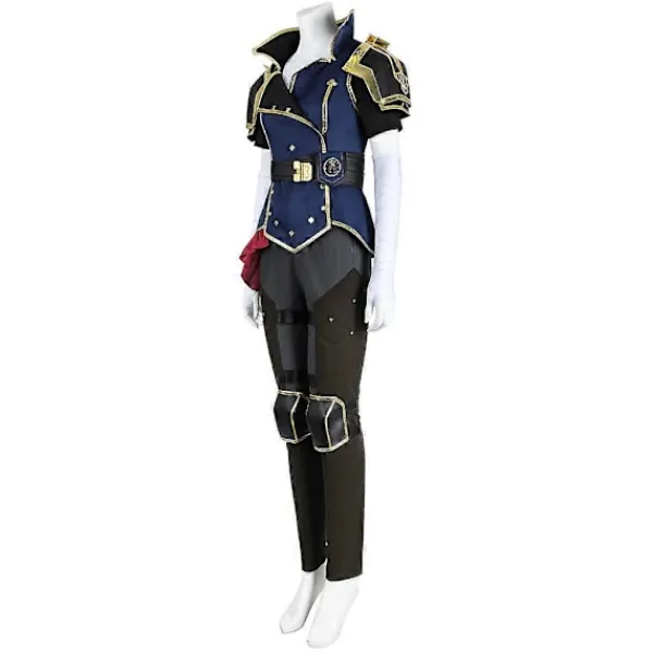 Arcane Vi Cosplay Sheriff Kläder Peruker Anime Spel LoL 2 Kostym Vuxen Kvinna Rollspel Finfräcka Kläder Fest Förklädnad Kläder (FMY) WIG XL WIG> Peruker