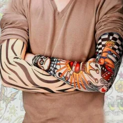 Selected deals Armtatueringsärmar, 6-pack Män Fake Tillfälliga Tatueringsärmar Armstrumpor Elastiska för Halloween> Smink