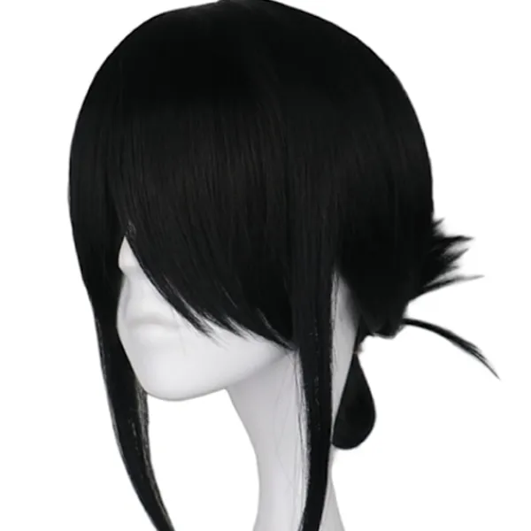 AVEKI Anime Cos peruk för Cosplay Shinomiya Kaguya Naturlig Mjuk Hög Temperatur Tråd Flickor Cosplay Klä Upp Kostym Tillbehör, Svart-48> Peruker