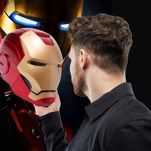 unbranded Avengers Legends Iron Man Elektronisk Hjälm Herrar Barn 1:1 Bärbar Iron Man Hjälm Knappkontroll Deformerad Cosplay Rekvisita Presenter> Huvudbonader