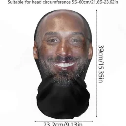 Avtagbart ansiktsskydd med kändistryck för kvinnor, återanvändbar balaklava-mask för Halloween-skämt och cosplay-kostymer><noscript><img width=