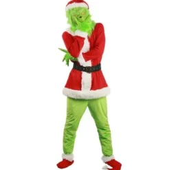 AIZHENCHEN (AZC) Jul fest cosplay Grinchen dräkt mask barn/vuxen XL XL> Dräkter