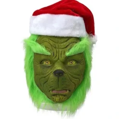 AIZHENCHEN (AZC) Jul Grinch Helhuvud Latex Mask Vuxen Julhatt Monster Cosplay Karneval Party Kostym Maskerad Rekvisita> Masker