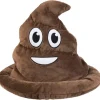 Bajskorv Hatt för Män, brun, one size, smiley, Accessoar, temafest> Huvudbonader