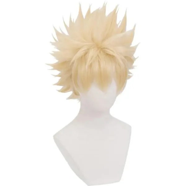 Bakugou Katsuki Peruk Blond Peruker Med Lugg Cosplay Prop Anime Kostym Rekvisita För Manga Anime My Hero Academia> Peruker