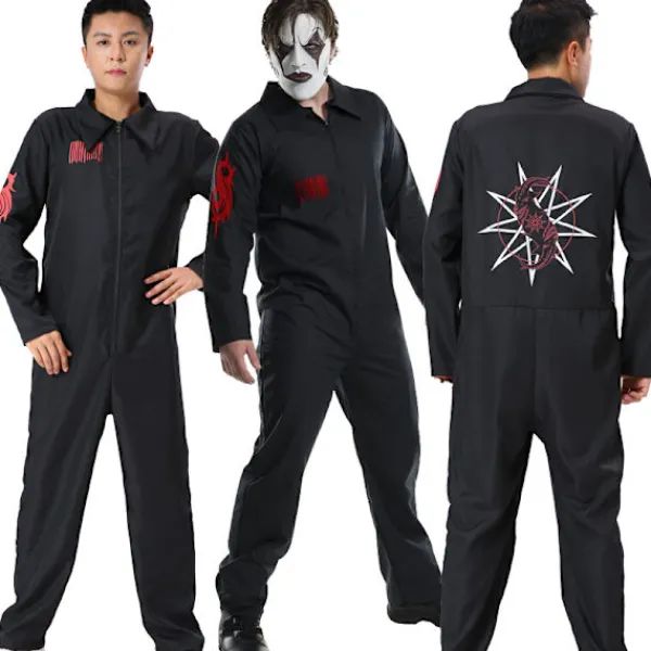 Band Slipknot Cosplay Kostym Lös Jumpsuit Halloween L> Dräkter