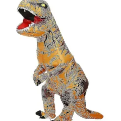 Barn och vuxen dinosaurie uppblåsbar cosplay kostym T-rex anime tecknad festklänning Halloween kostym> Dräkter