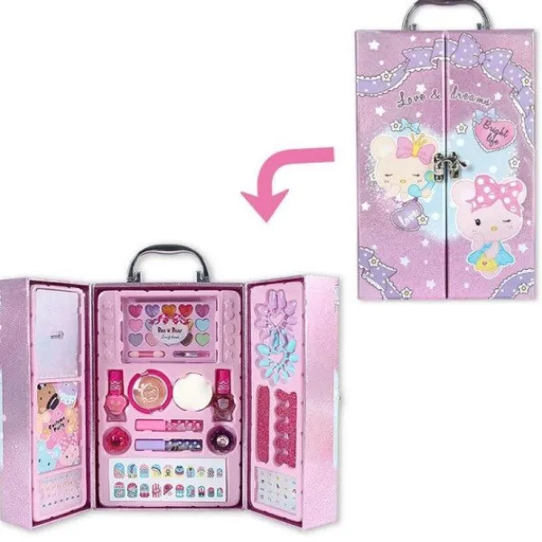 Toyz Land Barn Smink Kit Tvättbart Smink Kit Äkta Kosmetik Smink Set Hälsosamt Låtsas Leka Smink Skönhetsset> Smink