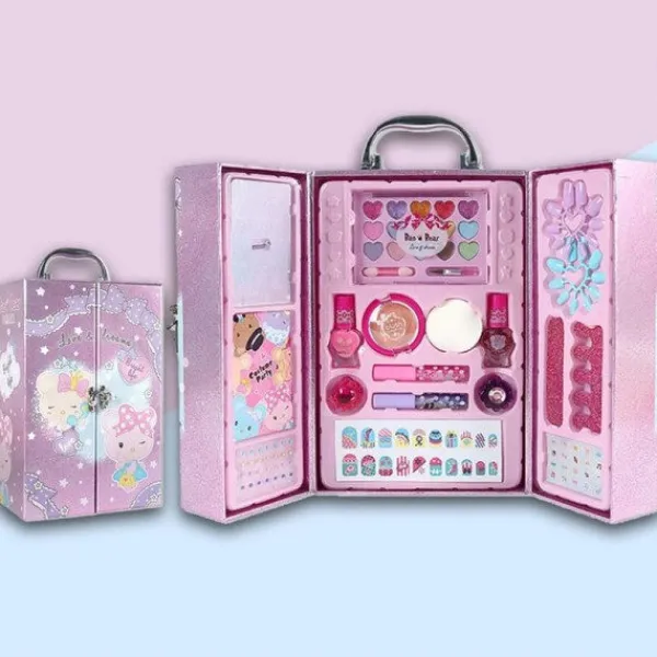 Toyz Land Barn Smink Kit Tvättbart Smink Kit Äkta Kosmetik Smink Set Hälsosamt Låtsas Leka Smink Skönhetsset> Smink