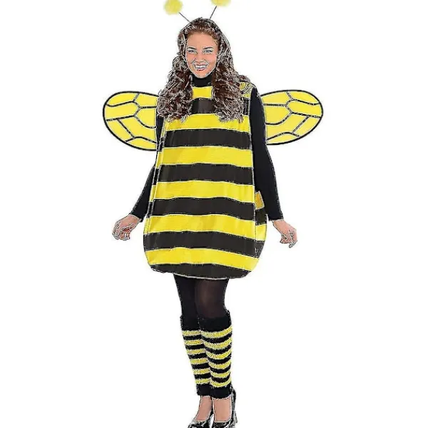 Bee Coplay Kit Halloween Bee Coplay Dräkt Dam Honey Bee Kotym Acceoarer Halloween Honeybee Coplay Party Favor> Dräkter
