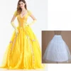 Belle klänning vuxen prinsessa kostym fest karneval cosplay performance halloween gul kostym med handskar med stor krinolin, L> Dräkter