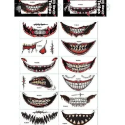 12-blads Halloween Grafisk Tatueringsdekal> Smink
