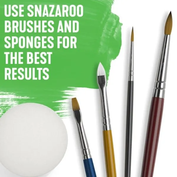 SNAZAROO Borste - borstsats - 1192040 - MEDIUM FLAT BRUSH-YEL, gul> Smink