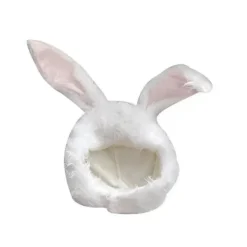 Bunny Ears Hat Öronlapp Cap VIT> Huvudbonader