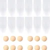 594C Set of 12 Gnome Beard with Wooden Balls Handmade Darwf Beard Eco-friendly Faux Fur for DIY Christmas Gift Wedding Favors> Tillbehör