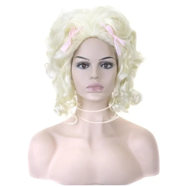 {CACA} Marie Antoinette vit peruk för damer, fransk barock, maskeradaccessoar> Peruker