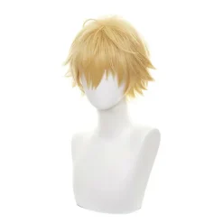 FMYSJ Chainsaw Man Denji Cosplay Kostym Peruk Herr Anime Halloween Gyllene Kort Hår (FMY)><noscript><img width=