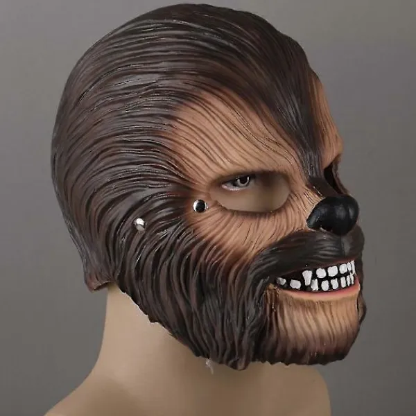 FMYSJ Chewbacca Mask Rörlig Käke Cosplay Chewie Masker Helhuvud Hjälm Halloween Rekvisita (FMY)> Masker