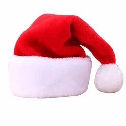 Christmas Decorations Christmas Hat Adult Party Dress Short Plush Hat for Christmas New Year Festive Holiday Party Supplies><noscript><img width=