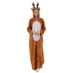 LAIQIANKUI Christmas Moose One-piece Par Rolig Party Scen Kostym Bar Mall Rendräkt ChildM><noscript><img width=