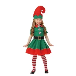 (160CM Kjol)Förälder-Barn Juldräkter Grön Jultomte><noscript><img width=