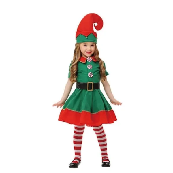 (160CM Kjol)Förälder-Barn Juldräkter Grön Jultomte> Dräkter