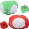 19*30cm Paddhatt Grön och Röd Het Tecknad Cosplay Hatt Söt Mjuk Fylld Bomullshatt för Vänner Present> Huvudbonader