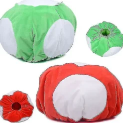 19*30cm Paddhatt Grön och Röd Het Tecknad Cosplay Hatt Söt Mjuk Fylld Bomullshatt för Vänner Present> Huvudbonader