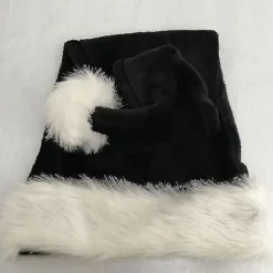 75cm Svart Plüsch Lång Julhatt Juldräkt Pompom Tomtehatt><noscript><img width=
