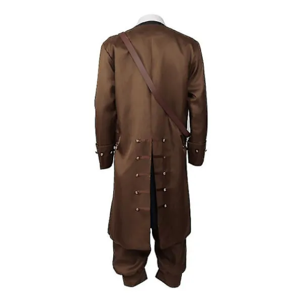 KOOLYOU Cosdaddy Captain Jack Sparrow Cosplay Kostym Kappa Jacka Vuxen Hatt Peruk Kostymer Halloween Carnival Kostym XXL T1> Dräkter