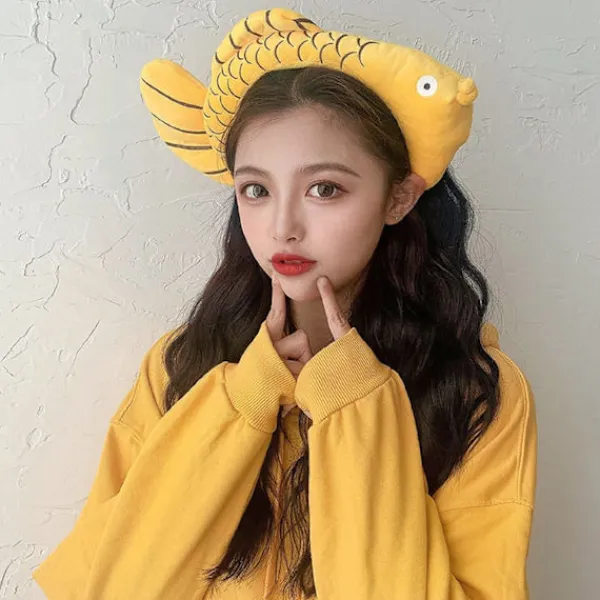 Cosplay Animal Cute Novelty Funny Golden Fish Huvudband Hårband> Huvudbonader