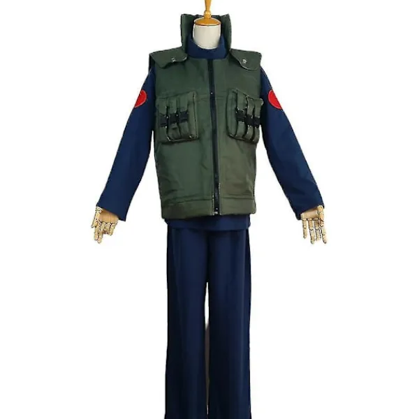 Cosplay Festdräkt Naruto Anime Hatake Kakashi Väst Jacka+toppar+byxor Set Outfits Set Vuxna Presenter L> Dräkter