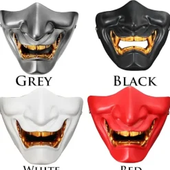 Cosplay Mask Peli Halvansikts Airsoft Oni Mask Halloween Mask> Masker