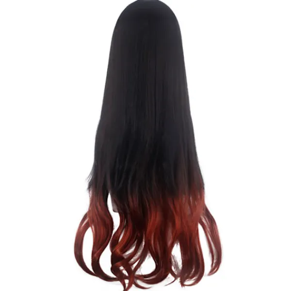 Cosplay peruk demon slayer gradient långt hår syntetisk peruk W> Peruker